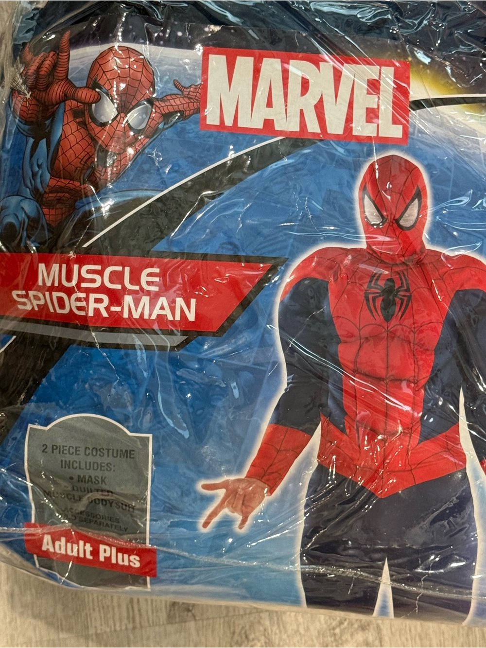 Marvel Muscle Spider-Man Costume - Red & Blue